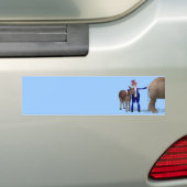 oom Sam houdt van Donkeys Bumpersticker (Op auto)