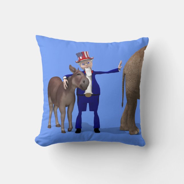 oom Sam houdt van Donkeys Kussen (Voorkant)