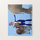 oom Sam houdt van Donkeys Legpuzzel (Verticaal)
