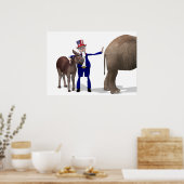 oom Sam houdt van Donkeys Poster (Keuken)