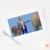 oom Sam houdt van Donkeys Rechthoekige Sticker (Envelop)