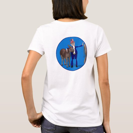 Oom Sam houdt van ezels T-shirt (Achterkant)