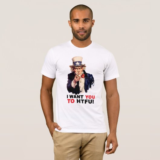 Oom Sam HTFU - Bella Canvas T-shirt (Voorkant volledig)