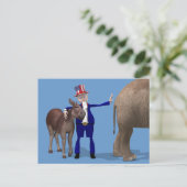 oom Sam Hugs Happy Donkey Briefkaart (Staand voorkant)