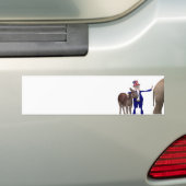 oom Sam Hugs Happy Donkey Bumpersticker (Op auto)