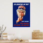 Oom Sam — ik tel op je af! Poster (Keuken)