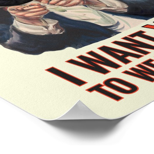 Oom Sam - Ik wil dat je een masker draag - propaga Poster (Hoek)