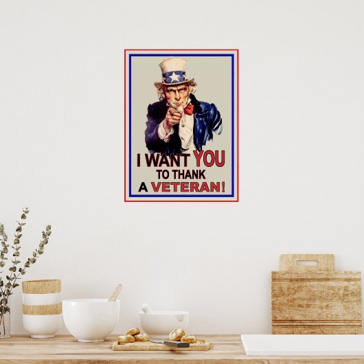 Oom Sam ik wil dat je een veteraan Poster bedankt (Keuken)