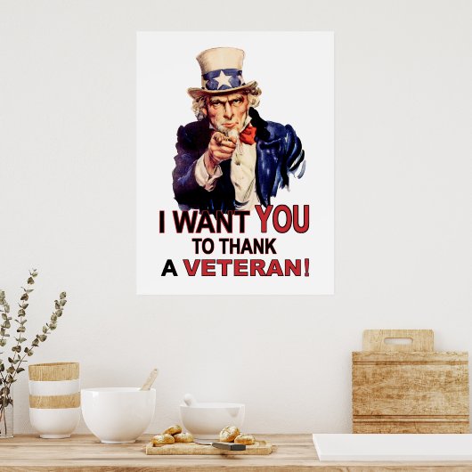 Oom Sam ik wil dat je een veteraan Poster bedankt (Keuken)
