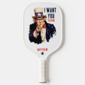Oom Sam, ik wil dat je grappig drinkt Pickleball Paddle (Voorkant)