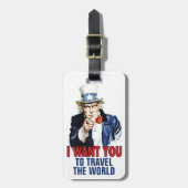 Oom Sam - Ik wil dat je reist Bagagelabel (Voorkant verticaal)