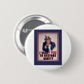 Oom Sam ik wil dat je Sanity Tshirts herstelt Ronde Button 5,7 Cm (Voorkant /achterkant)
