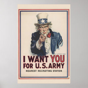 Oom Sam Ik Wil Je Hebben 1917 Eerste Wereldoorlog Poster