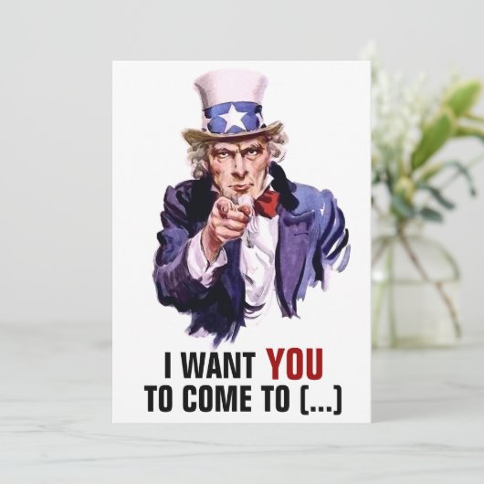 Oom Sam "Ik wil je"  Kaart (Staand voorkant)