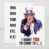 Oom Sam "Ik wil je"  Kaart (Voorkant / Achterkant)