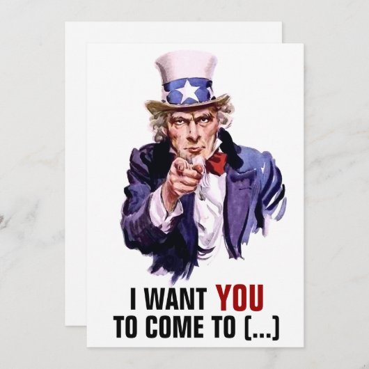 Oom Sam "Ik wil je"  Kaart (Voorkant / Achterkant)