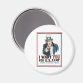 Oom Sam: "Ik wil je!" Magneet (Voorkant / Achterkant)