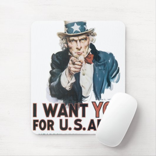 Oom Sam: "Ik wil je!" Muismat (Met muis)