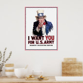 Oom Sam "Ik wil je" Poster (Keuken)