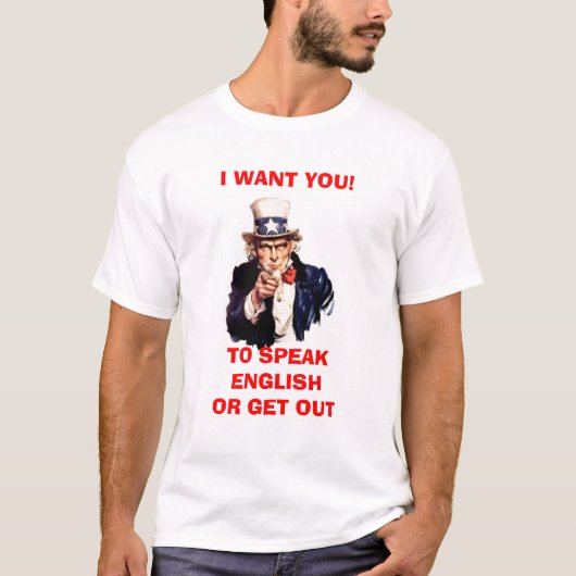 Oom Sam, ik wil je. T-shirt (Voorkant)