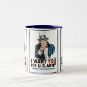 Oom Sam: "Ik wil je!" Tweekleurige Koffiemok (Center)