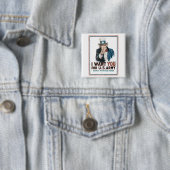 Oom Sam: "Ik wil je!" Vierkante Button 5,1 Cm (In situ)