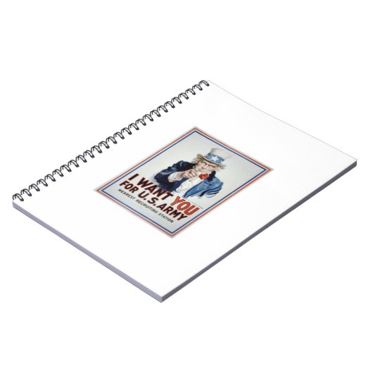 Oom Sam ik wil je voor ons leger. Notitieboek (Linkerzijde)