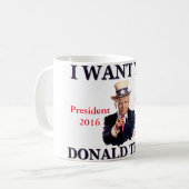 Oom Sam ik wil jullie Donald Trump 2016 Koffiemok (Voorkant links)