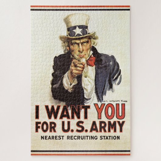 oom Sam ik wil jullie WWI Propaganda VS Legpuzzel (Verticaal)