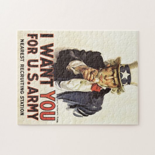  oom Sam ik wil jullie WWI Propaganda VS Legpuzzel (Horizontaal)
