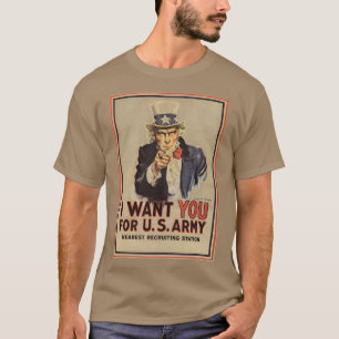 oom Sam ik wil jullie WWI Propaganda VS T-shirt