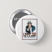 Oom Sam "ik wil U! " Ronde Button 5,7 Cm (Voorkant /achterkant)