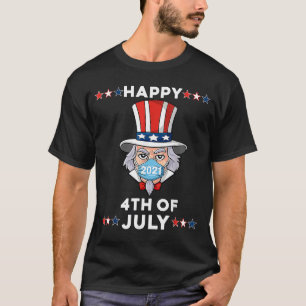Oom Sam in een masker op 4 juli T-shirt
