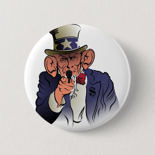 Oom Sam in kleur Ronde Button 5,7 Cm (Voorkant)
