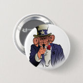 Oom Sam in kleur Ronde Button 5,7 Cm (Voorkant /achterkant)
