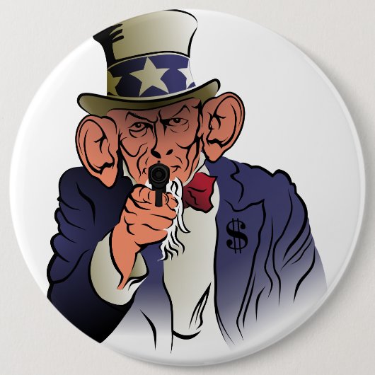 Oom Sam in kleur Ronde Button 6,0 Cm (Voorkant)