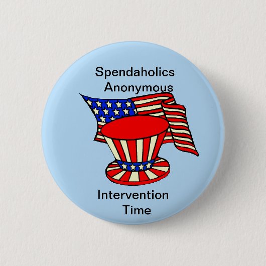 Oom Sam is een winkeluitvinding Ronde Button 5,7 Cm (Voorkant)