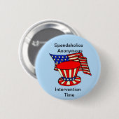Oom Sam is een winkeluitvinding Ronde Button 5,7 Cm (Voorkant /achterkant)