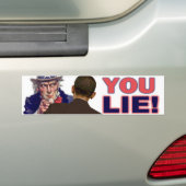 Oom Sam: Jij liegt! Bumpersticker (Op auto)