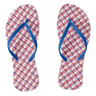 Oom Sam Juli 4e Amerikaanse Patriottische Vlag Teenslippers