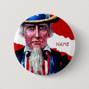 oom Sam Juli 4th voegt het Band van de Markering Ronde Button 5,7 Cm