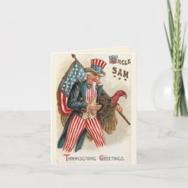 Oom Sam Kerstgroet Vintage Kaart
