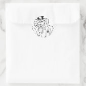 Oom Sam Klassieke Ronde Sticker (Tas)
