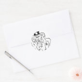 Oom Sam Klassieke Ronde Sticker (Envelop)