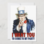  oom Sam - kom naar mijn partij Kaart (Voorkant)