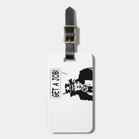 oom Sam krijgt een baan Bagagelabel (Voorkant verticaal)