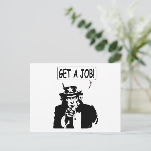 oom Sam krijgt een baan Briefkaart (Staand voorkant)