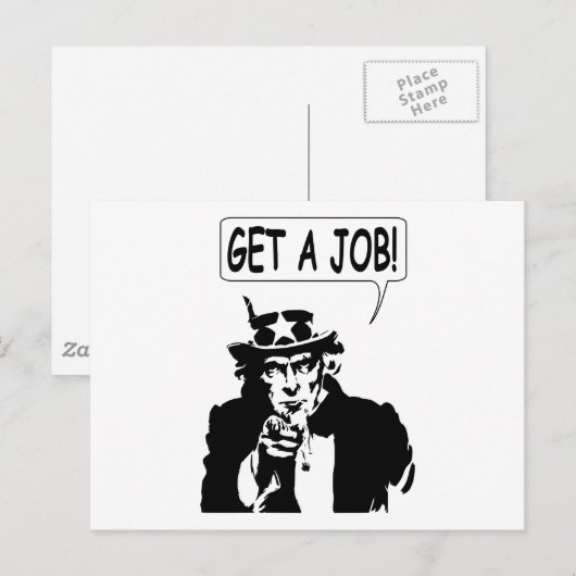 oom Sam krijgt een baan Briefkaart (Voorkant / Achterkant)