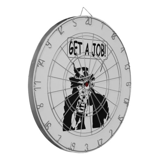 oom Sam krijgt een baan Dartbord (Voorkant Links)