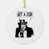 oom Sam krijgt een baan Keramisch Ornament (Voorkant)